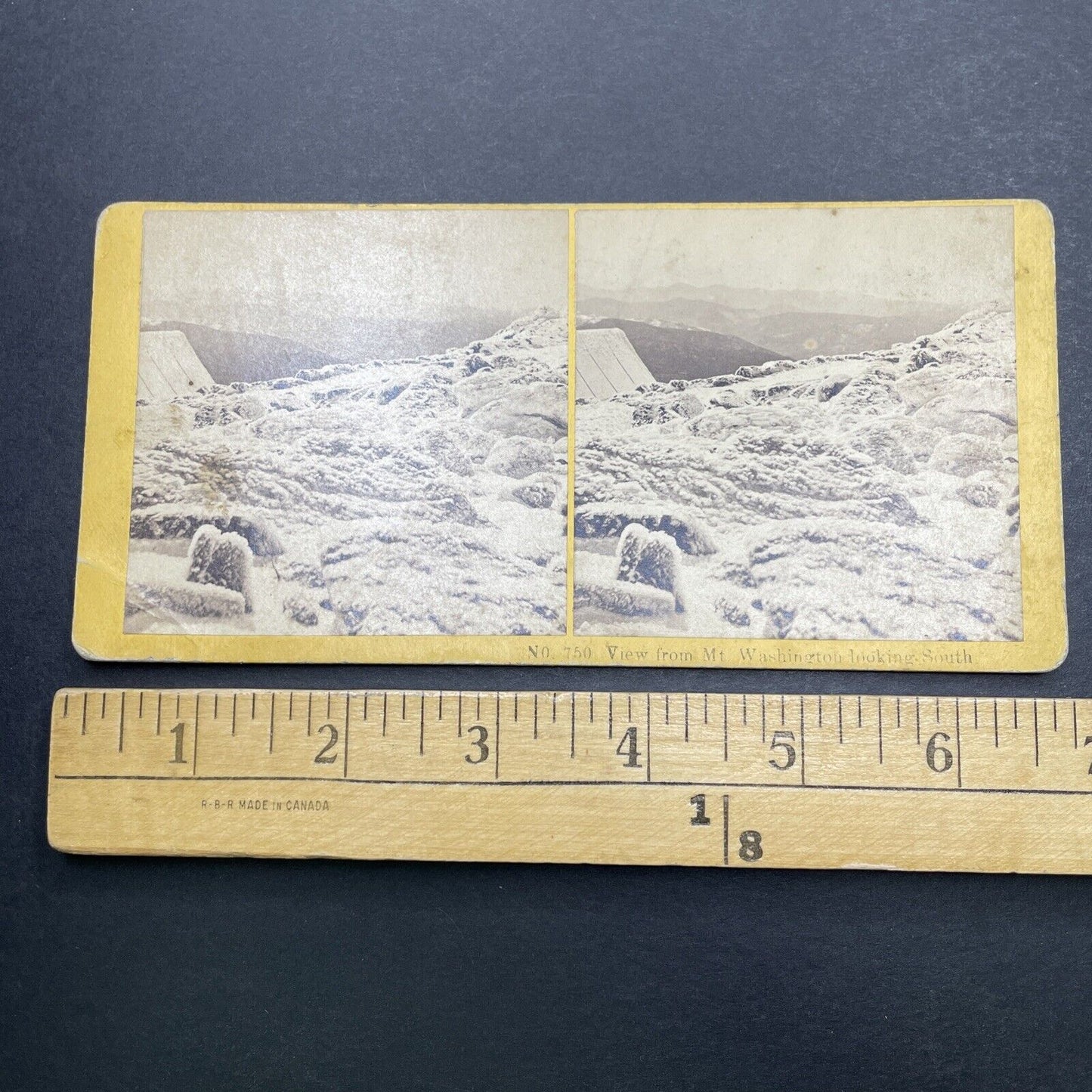 Antique 1870s First Photos Of Mount Washington Stereoview Photo Card P1159