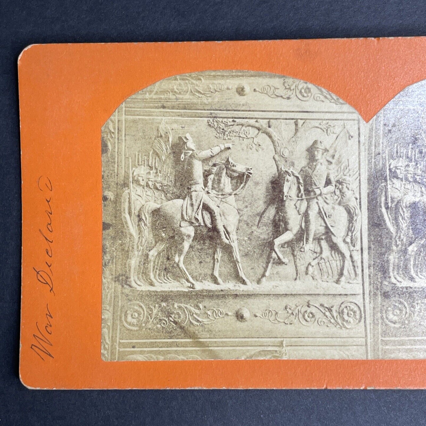 Antique 1860s War Of Independence 1776 Declared Stereoview Photo Card P2343