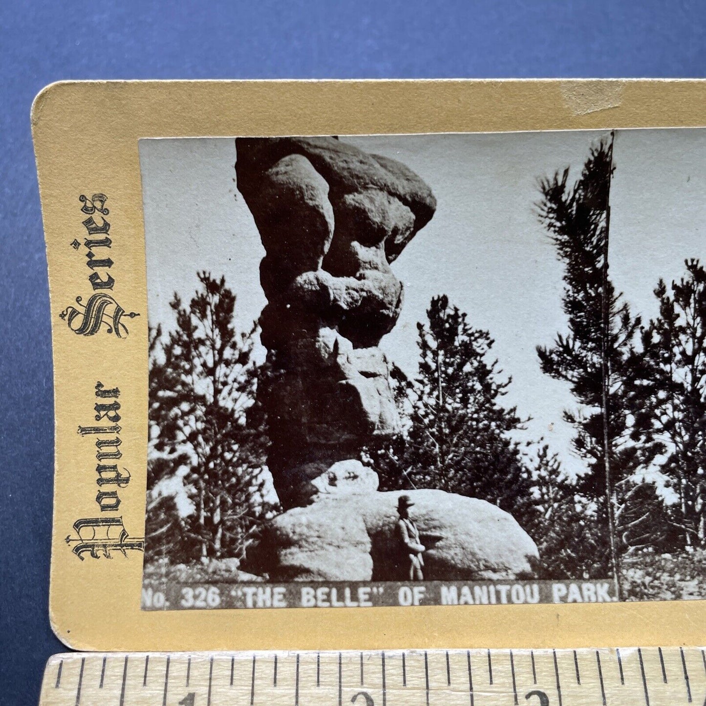 Antique 1870s Rock Spire Manitou Colorado Stereoview Photo Card P2478