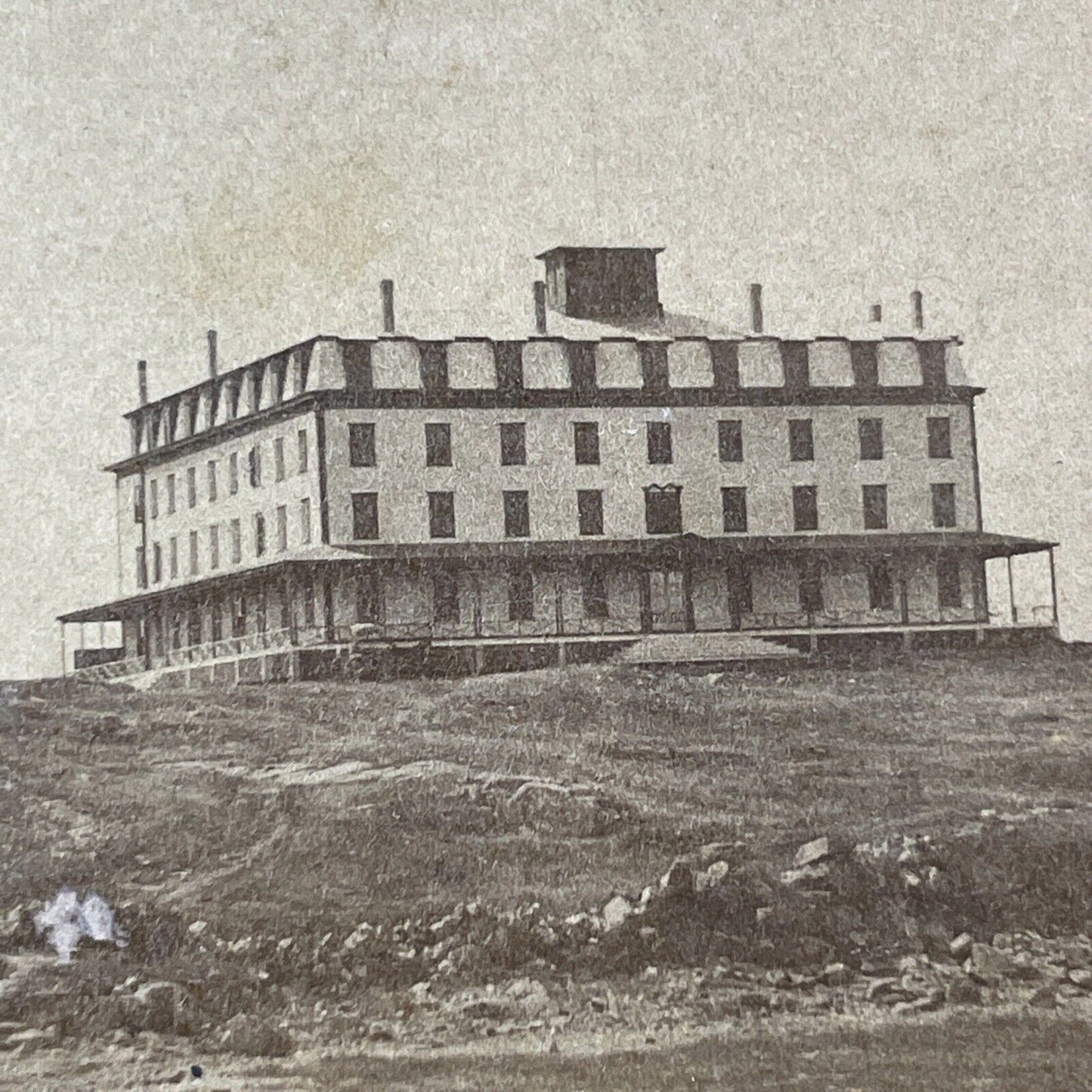 The Marshall House Stereoview York Harbor Maine AP Munger Antique c1871 X999