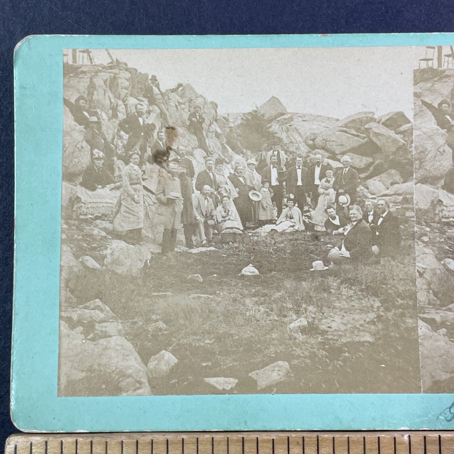 Governor Person Colby Cheney Mount Washington NH Stereoview Antique c1875 X1215