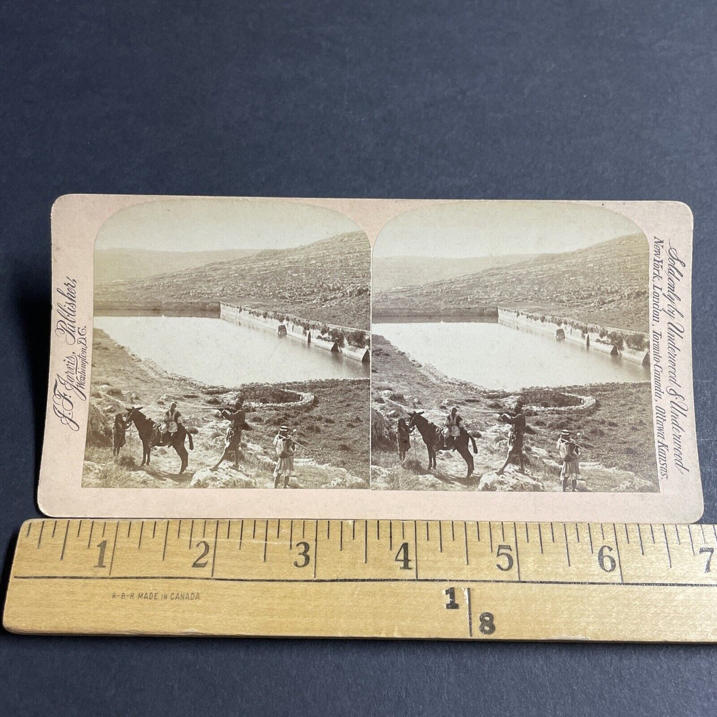 Antique 1899 Armed Raiders In The Middle East Stereoview Photo Card P4544