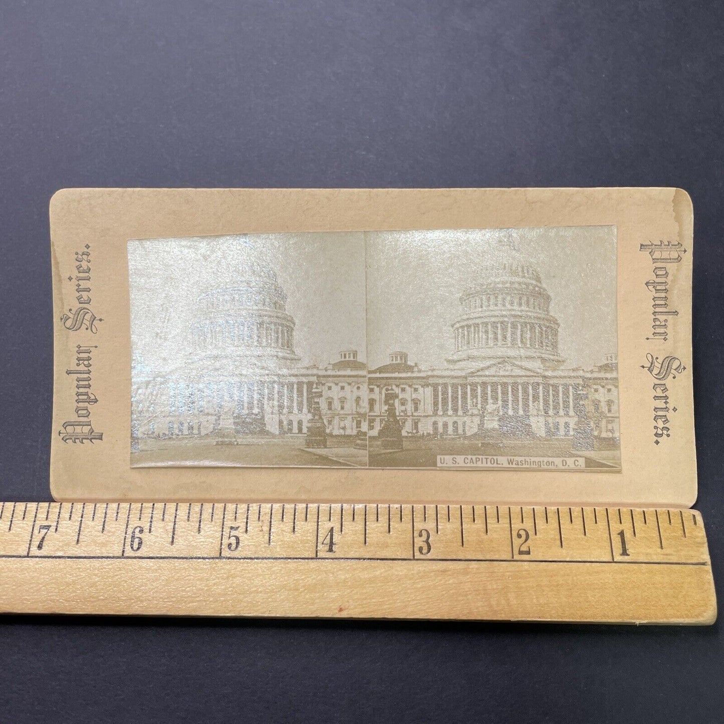 Antique 1870s Capitol Building Washington DC Stereoview Photo Card P2317