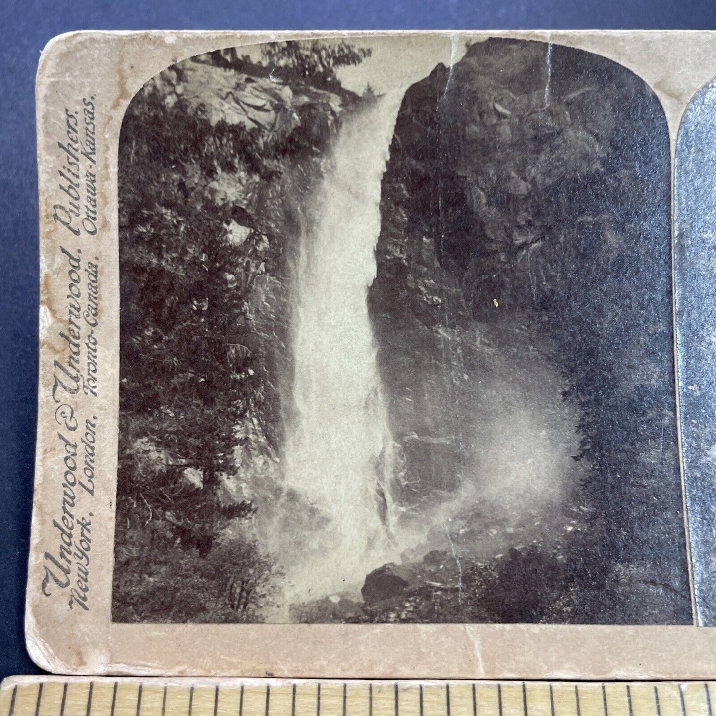 Antique 1898 Bridalveil Bridal Veil Falls Yosemite Stereoview Photo Card P3530