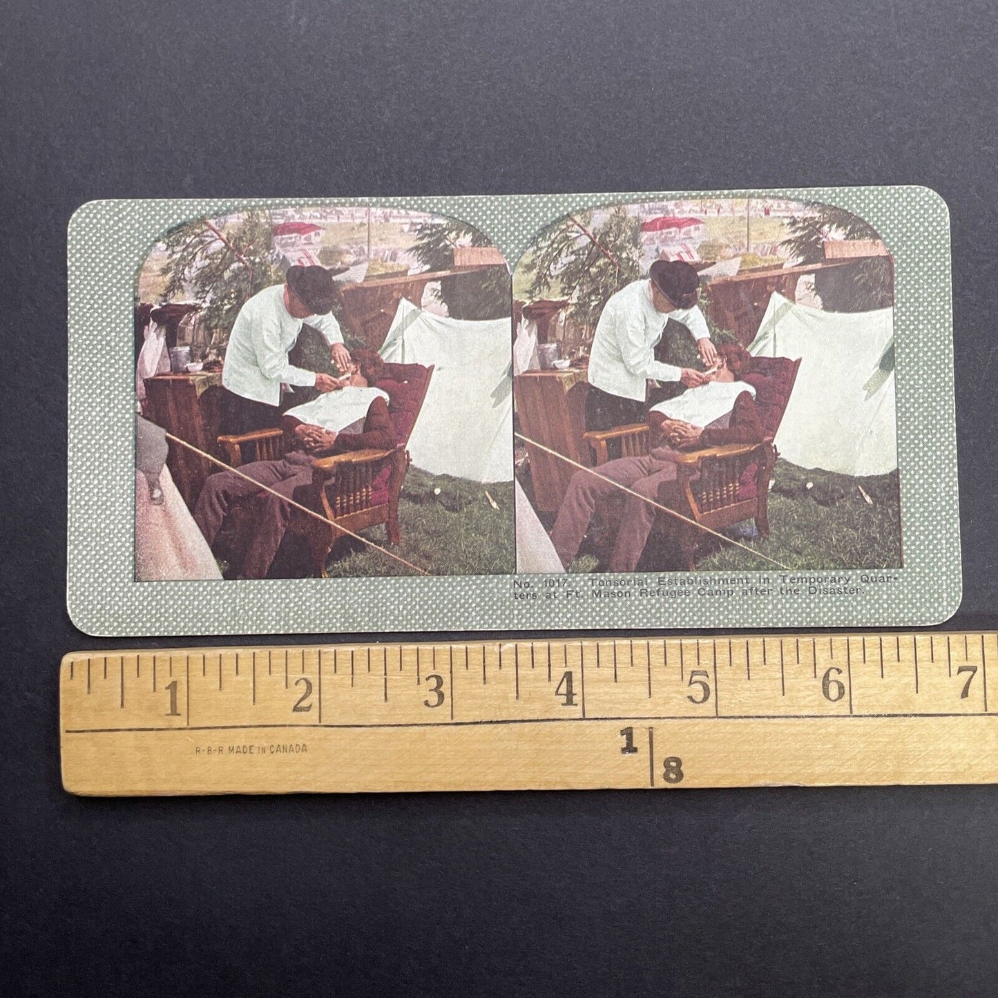 Antique 1910s San Francisco Earthquake Refugee Cam Stereoview Photo Card 2300-17