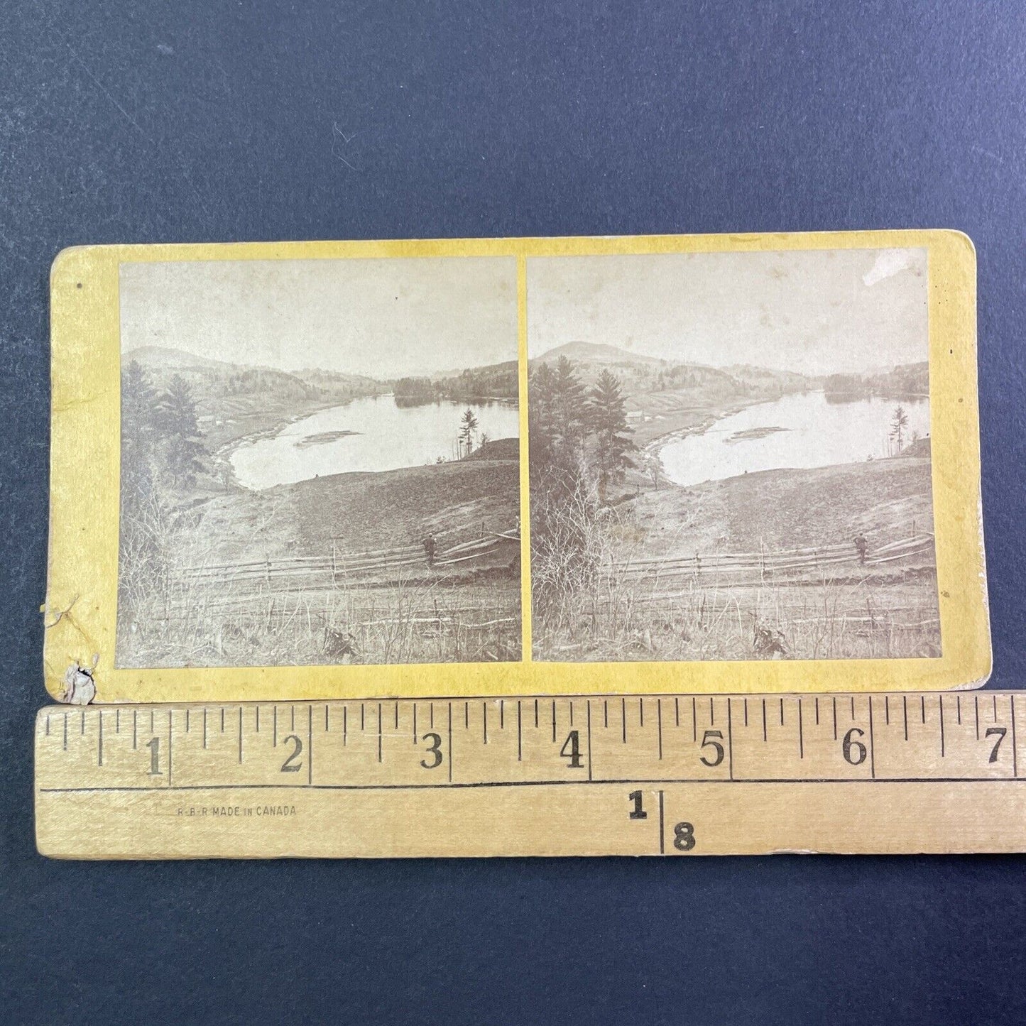 East Georgia Vermont Near Fairfax Stereoview Highbridge Rd Antique c1872 X1856