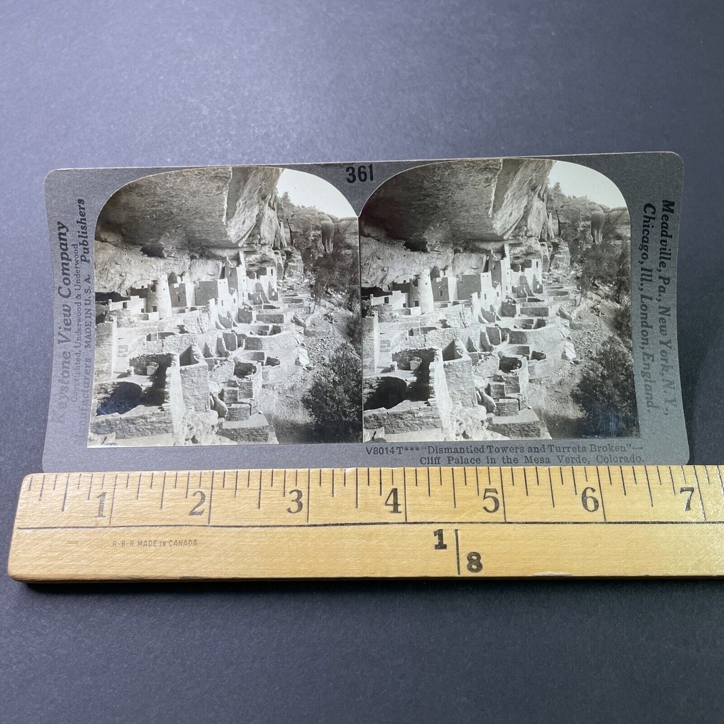 Antique 1910s Ancient Settlement Mesa Verda Colorado Stereoview Photo Card P3210