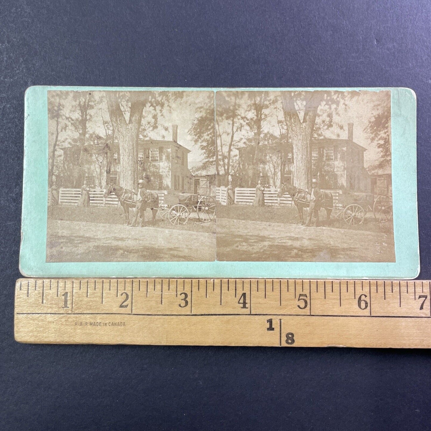 MC Harriman Self-Portrait Stereoview Mt Kearsarge Trip Antique c1875 X1218
