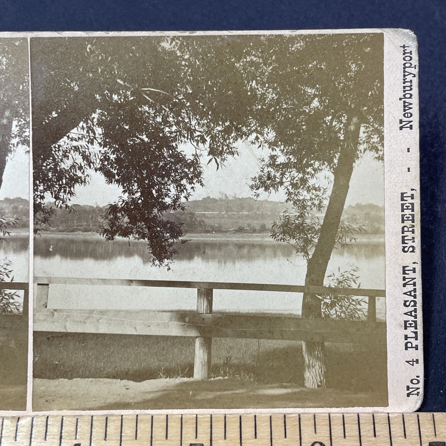 Antique 1871 The Merrimack River South New Hampshire Stereoview Photo Card V2114