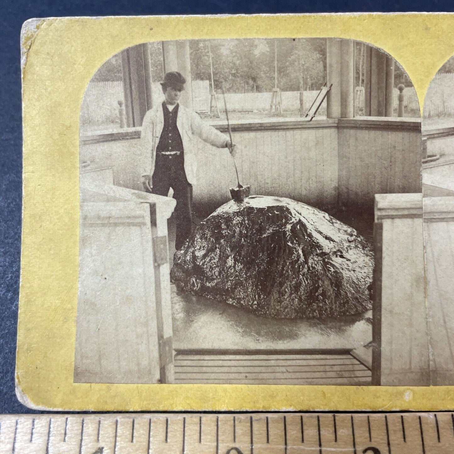 Antique 1870s High Rock Spring Saratoga Springs  Stereoview Photo Card P2460-06