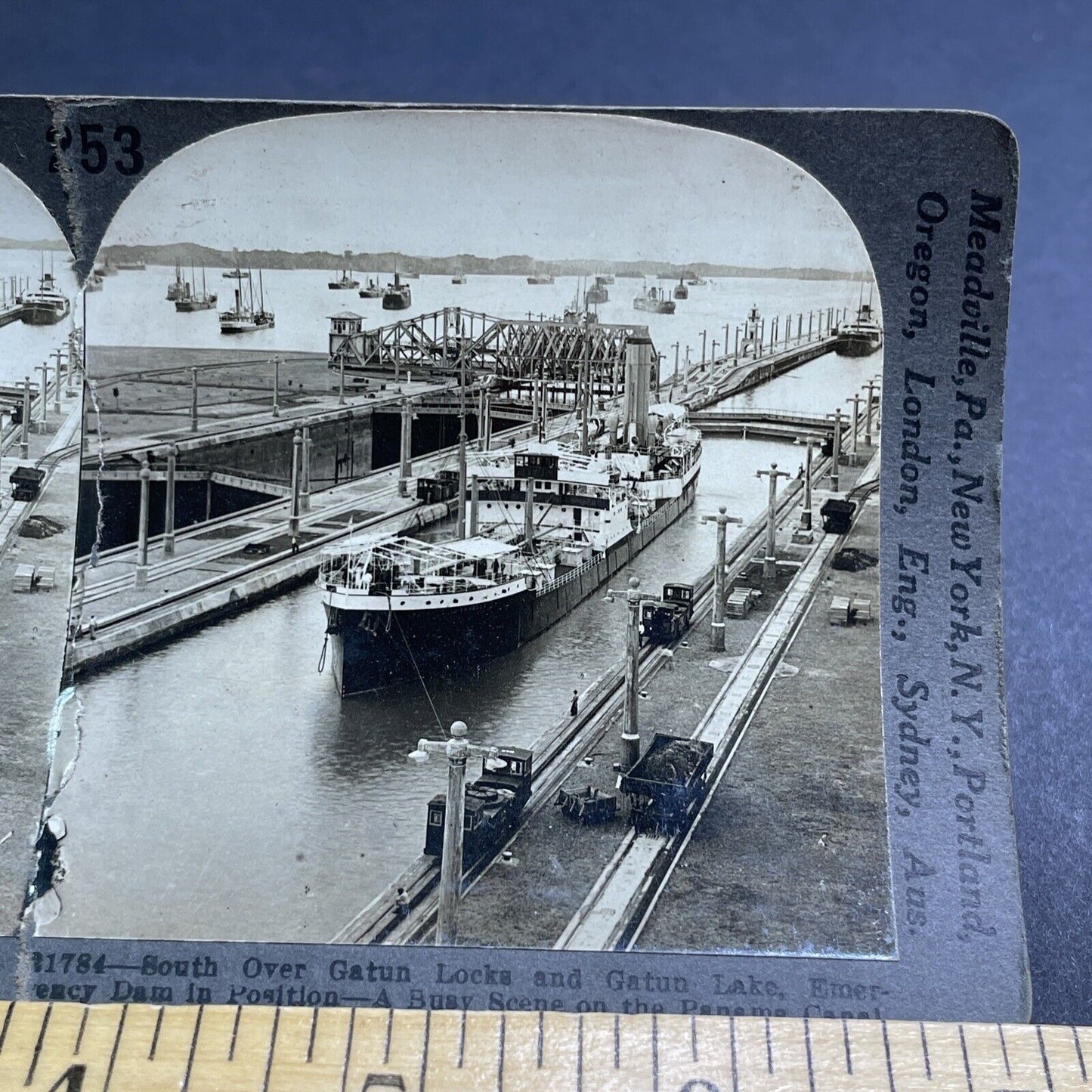 Antique 1919 Norwegian Steam Tanker Ship Ranella  Stereoview Photo Card P1938