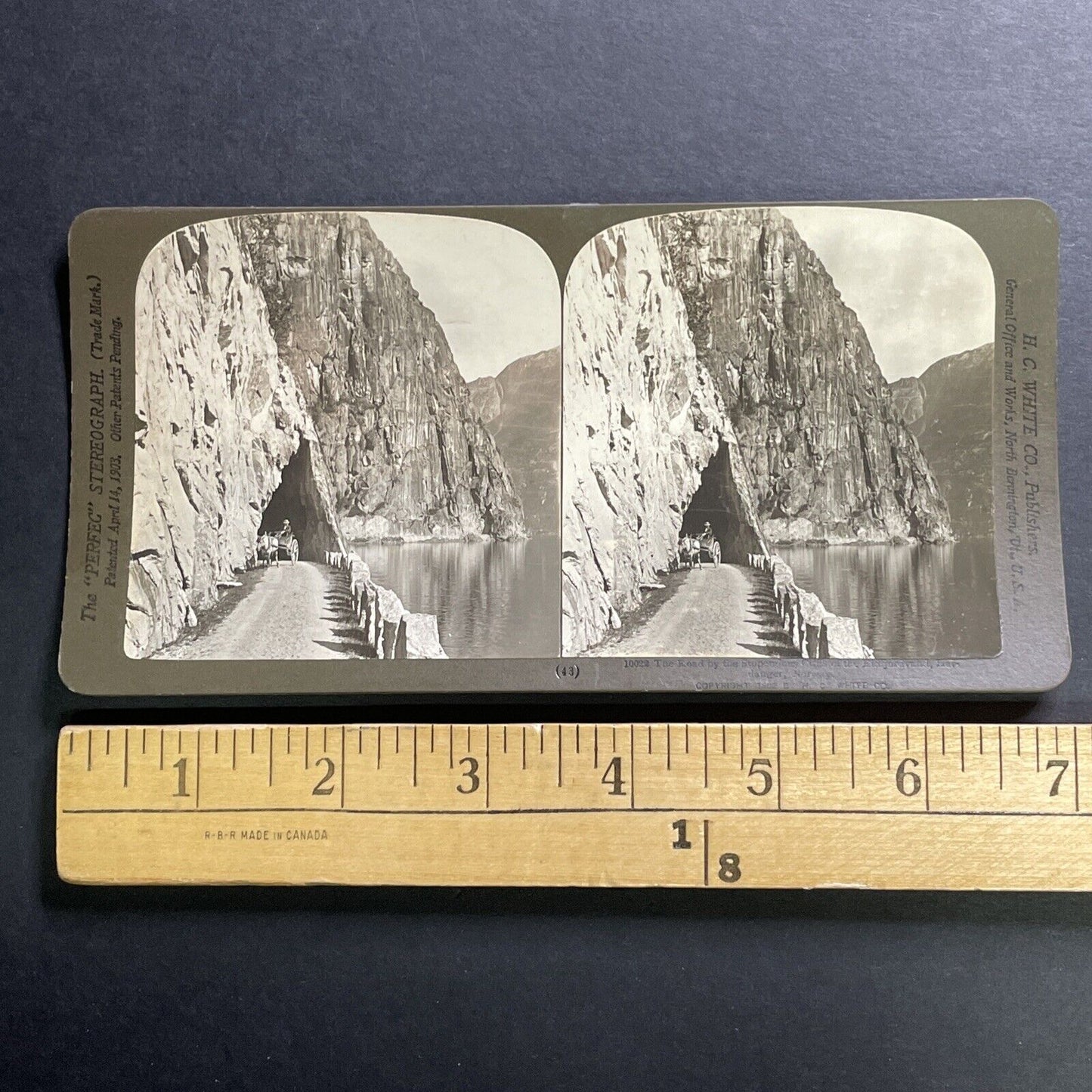 Antique 1902 Mountain Pass Eidfjord Norway Stereoview Photo Card P1456