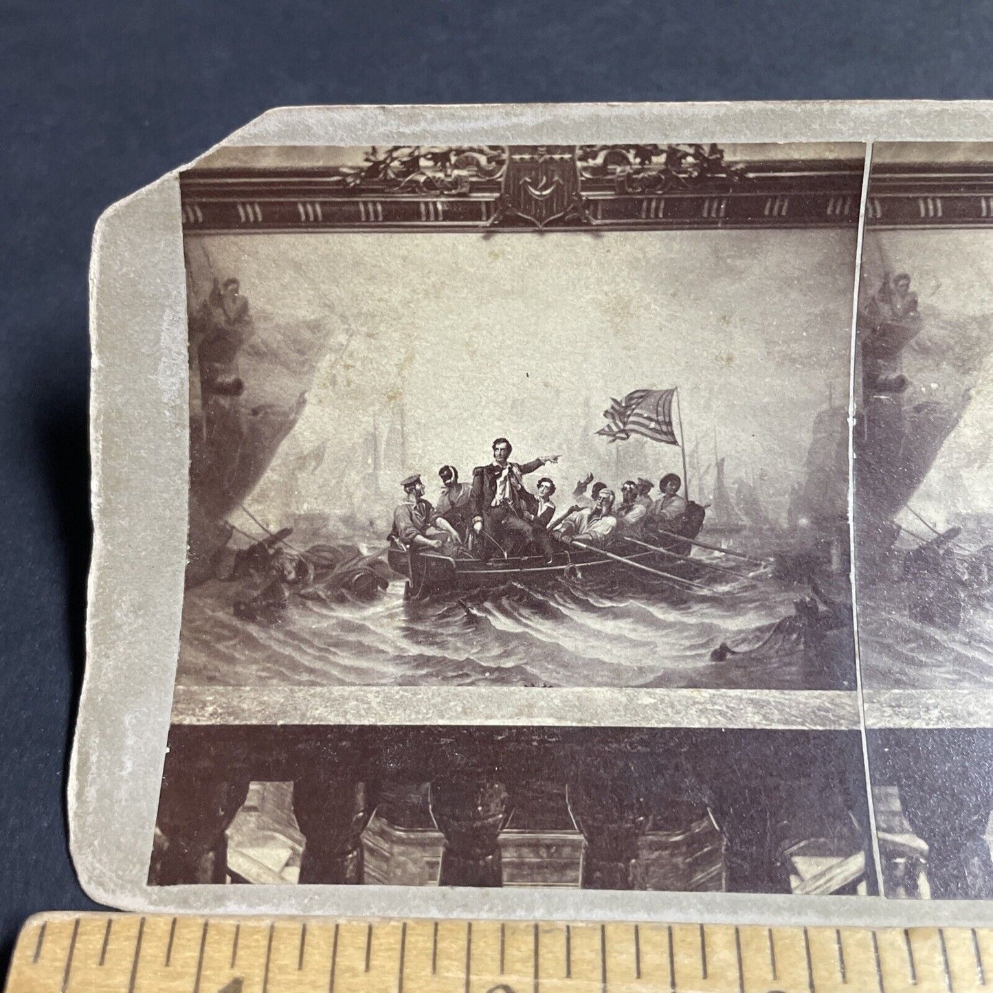 Antique 1870s Start Of The American Revolution Stereoview Photo Card P4271