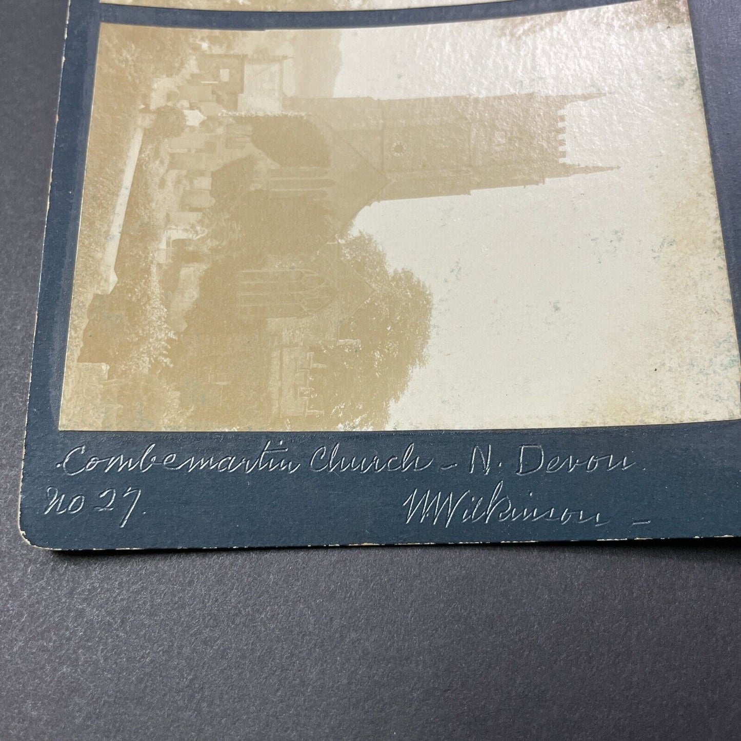 Antique 1910 The Church of St Peter North Devon UK Stereoview Photo Card V2198