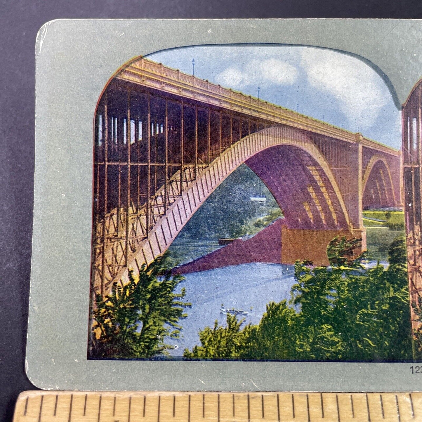 Antique 1910s Washington Bridge New York City NY Stereoview Photo Card P3455