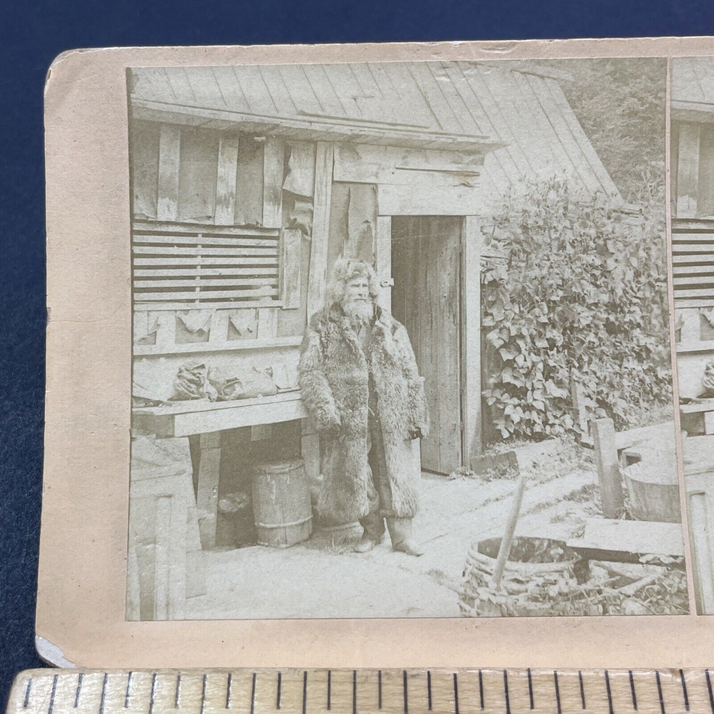 John Grizzly Adams? Hermit Of The Hills Stereoview Antique 1883 V1904