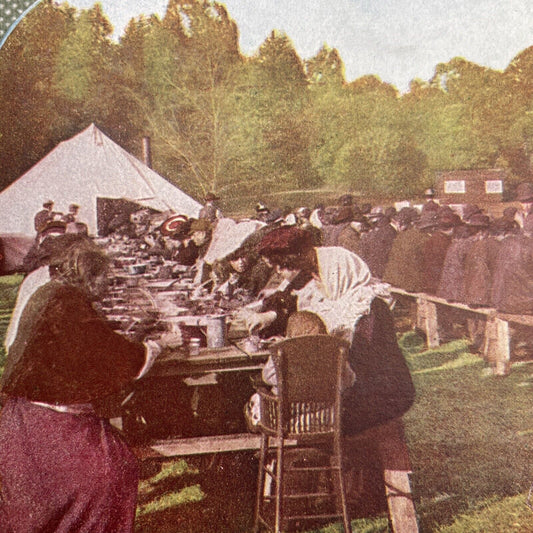 Antique 1910s San Francisco Earthquake Soup Lines Stereoview Photo Card 2300-32