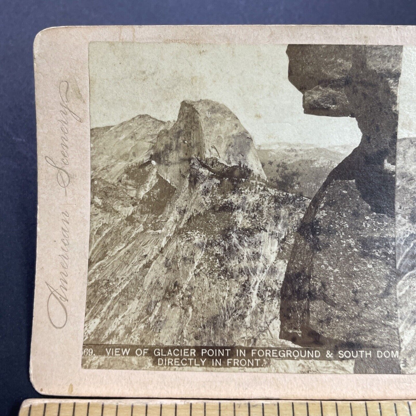 Antique 1880s South Dome Yosemite Park California Stereoview Photo Card P3490