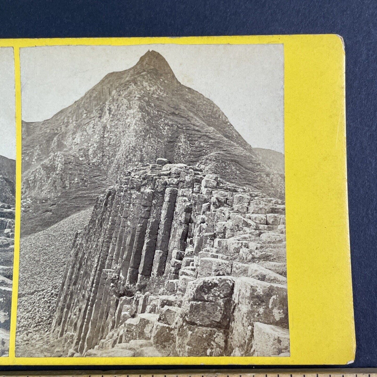 Giant's Causeway Northern Ireland Stereoview Andrew Duthie Antique c1870 X3607