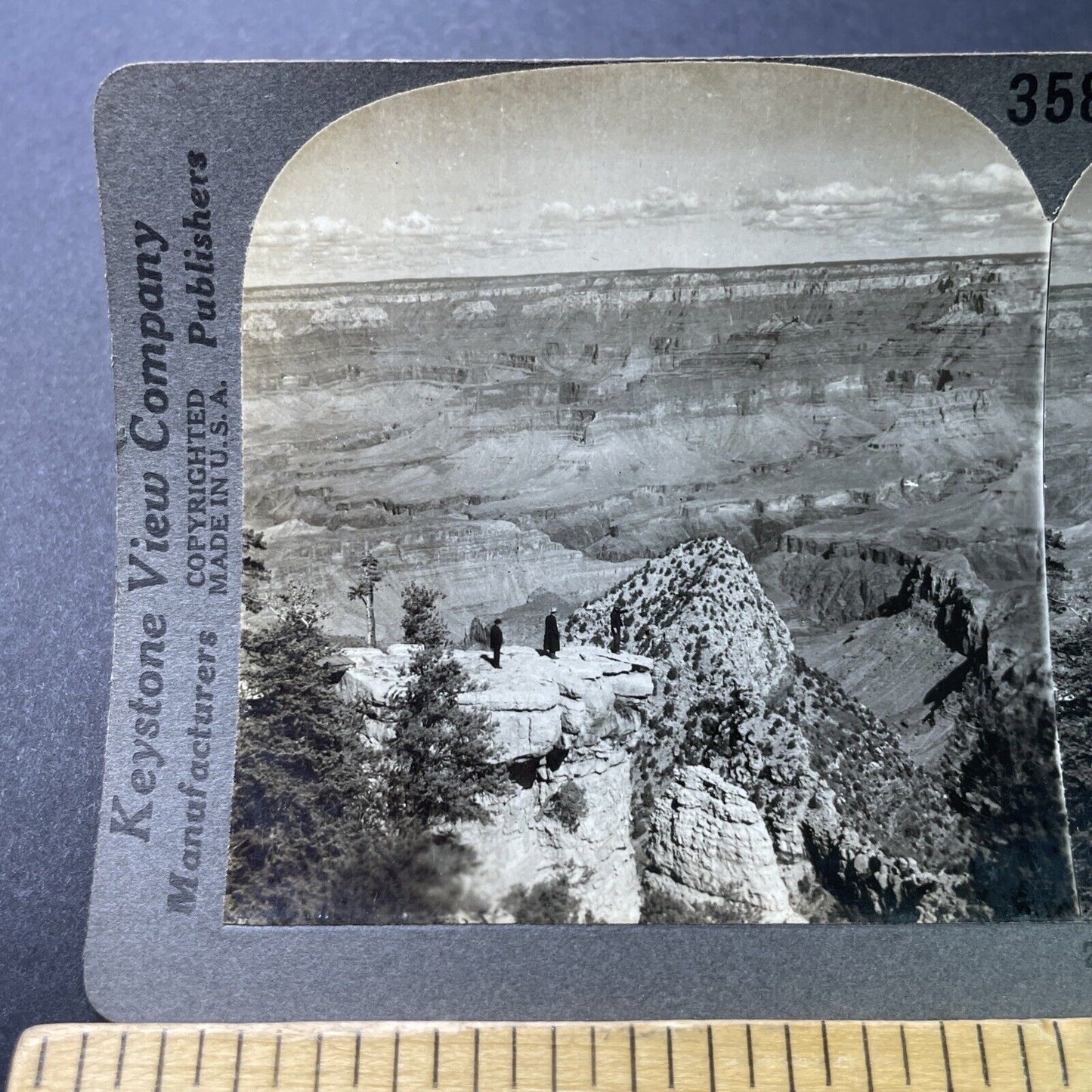 Antique 1910s Grandview Point Grand Canyon Arizona Stereoview Photo Card P3207