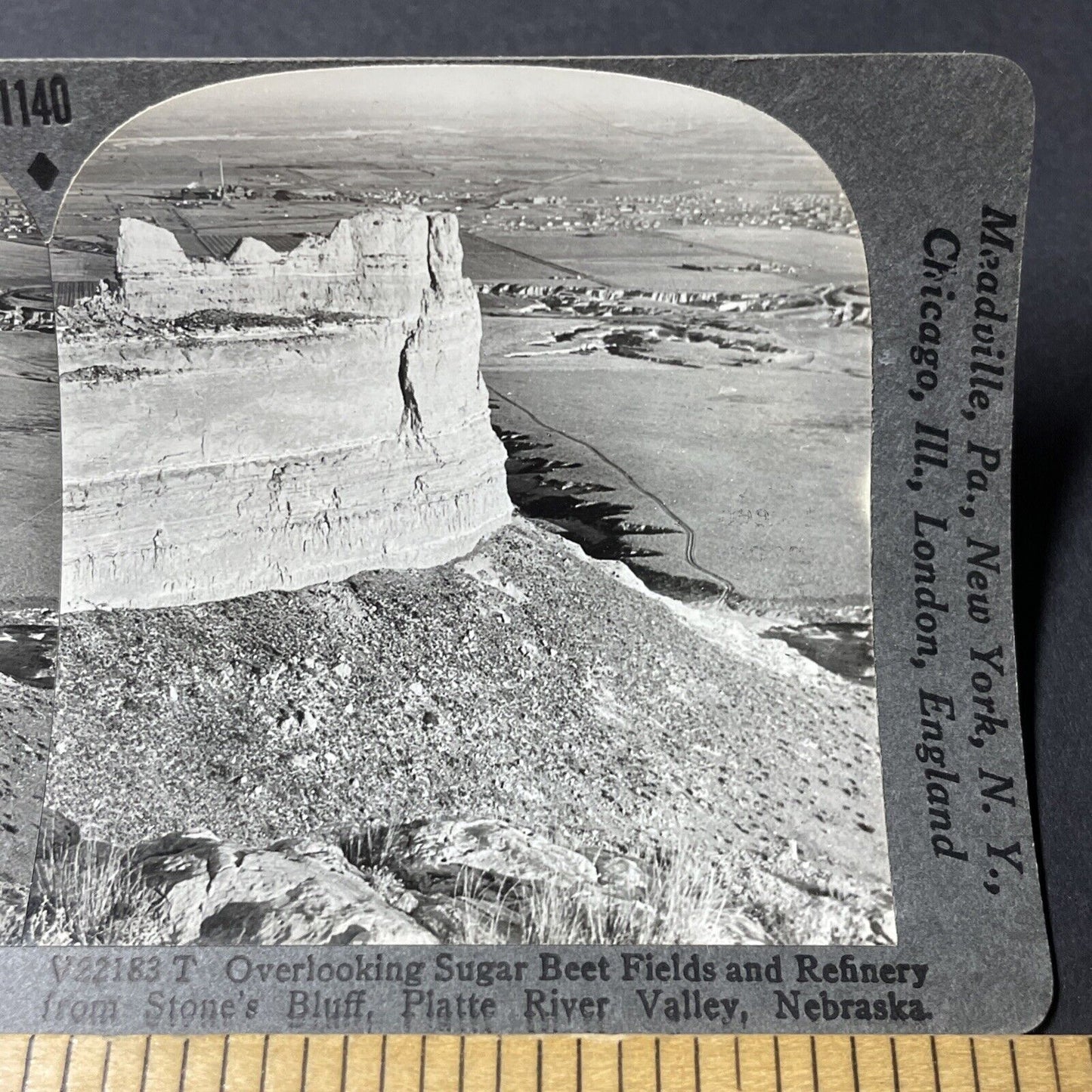 Antique 1920s Scotts Bluff Scottsbluff Nebraska Stereoview Photo Card V2825