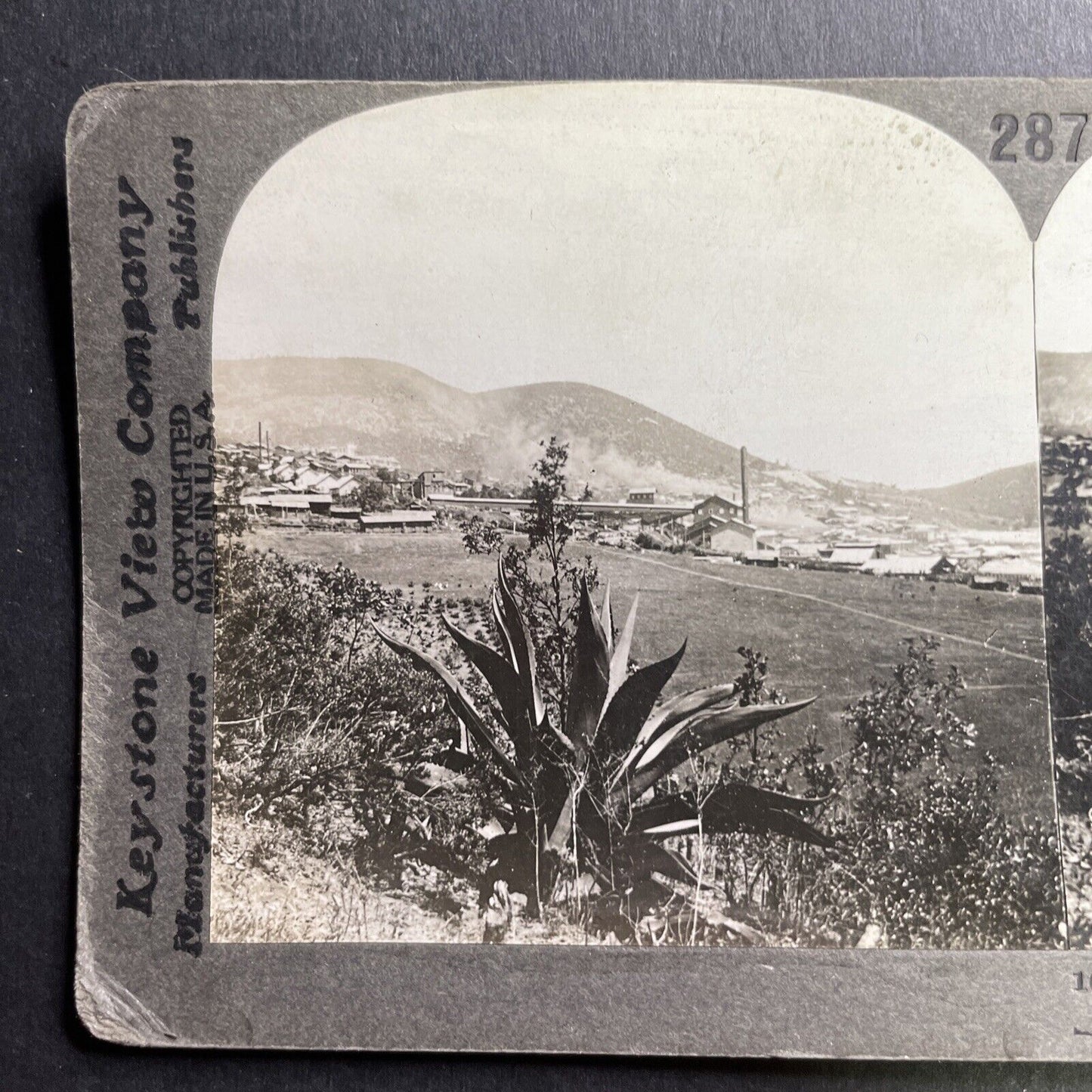 Antique 1913 El Oro Gold Mine Hidalgo Mexico Stereoview Photo Card P1607