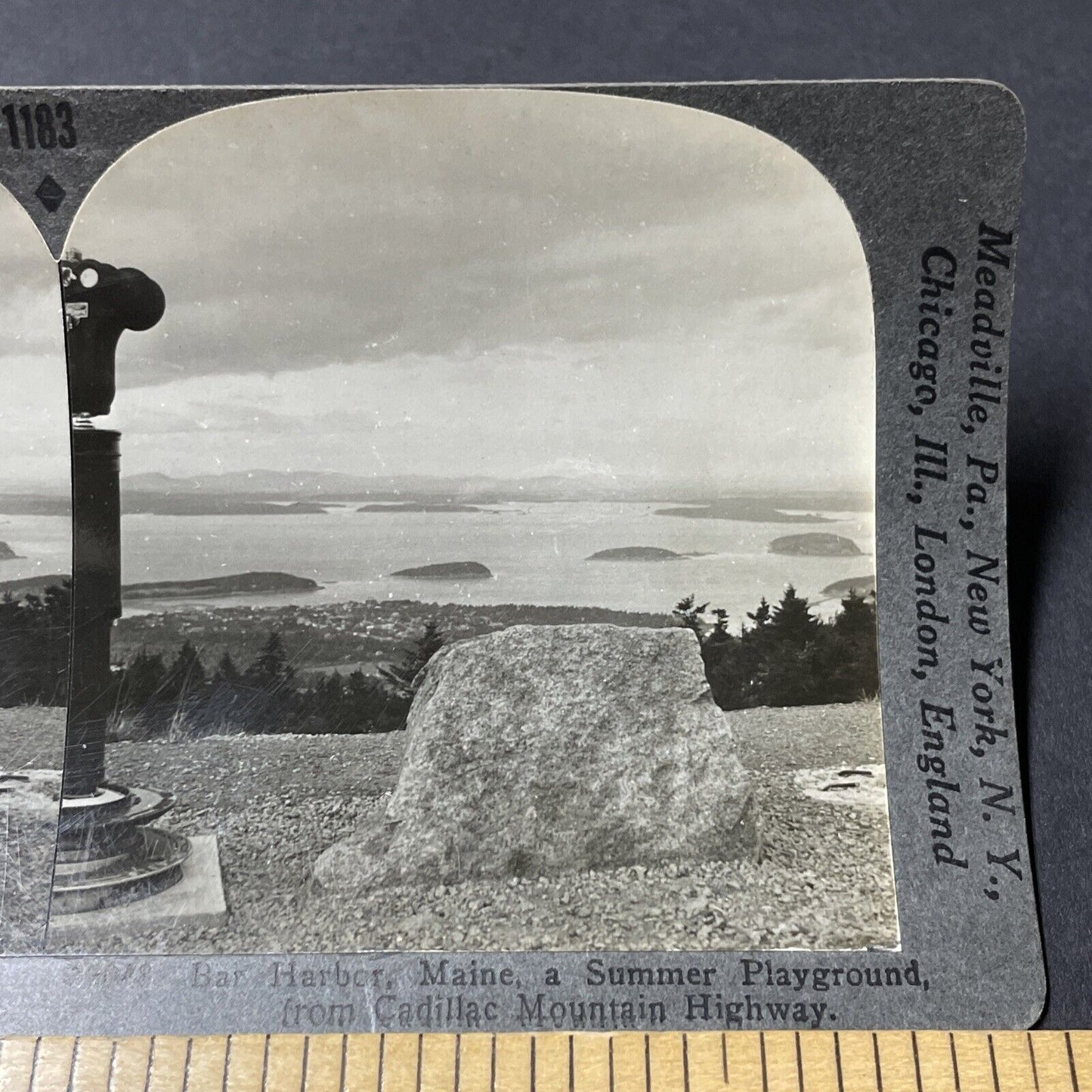 Antique 1910s Bar Harbor Maine Stereoview Photo Card V2629