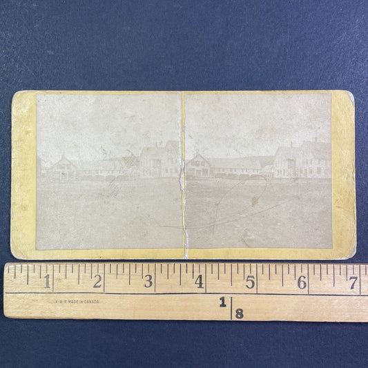 Horse Stables and Hotel Rochester NY Stereoview A.J. Whittemore c1870s Y1002
