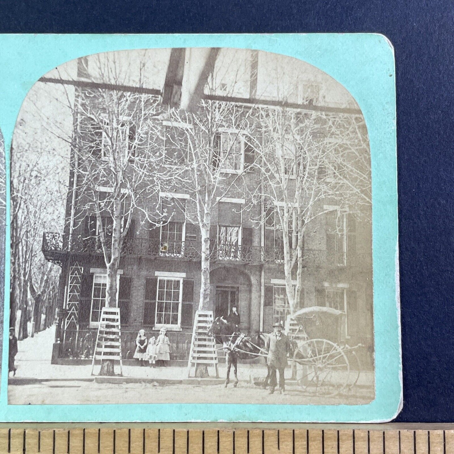 Lowell Mill Girls Massachusetts Stereoview S. Towle Antique c1870 RARE X1587