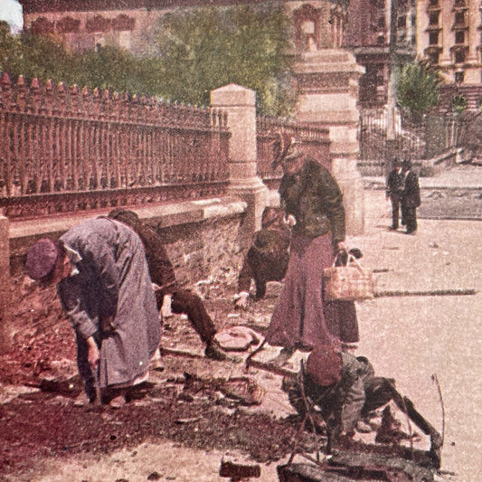 Antique 1910s San Francisco Earthquake Looting Stereoview Photo Card 2300-53