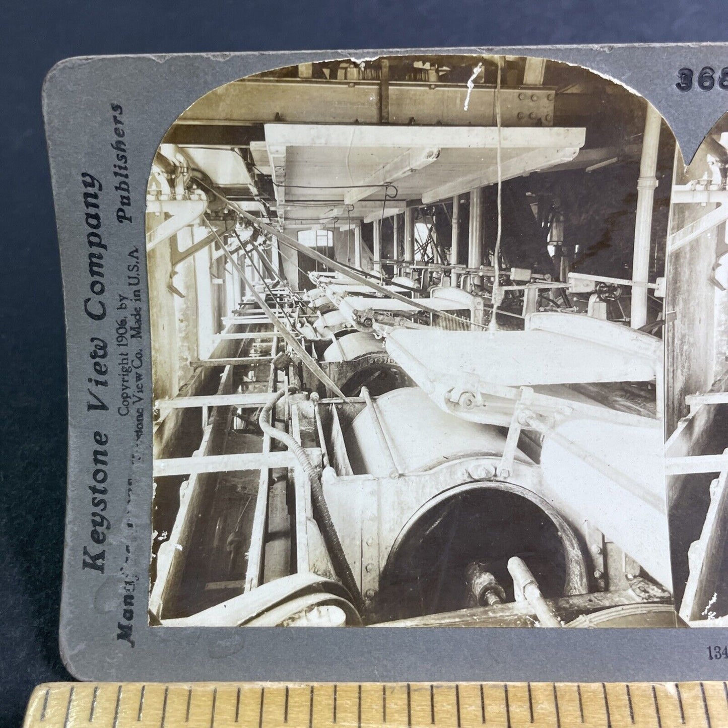 Antique 1906 Lofthus Pulp Paper Mill Norway Stereoview Photo Card P2186