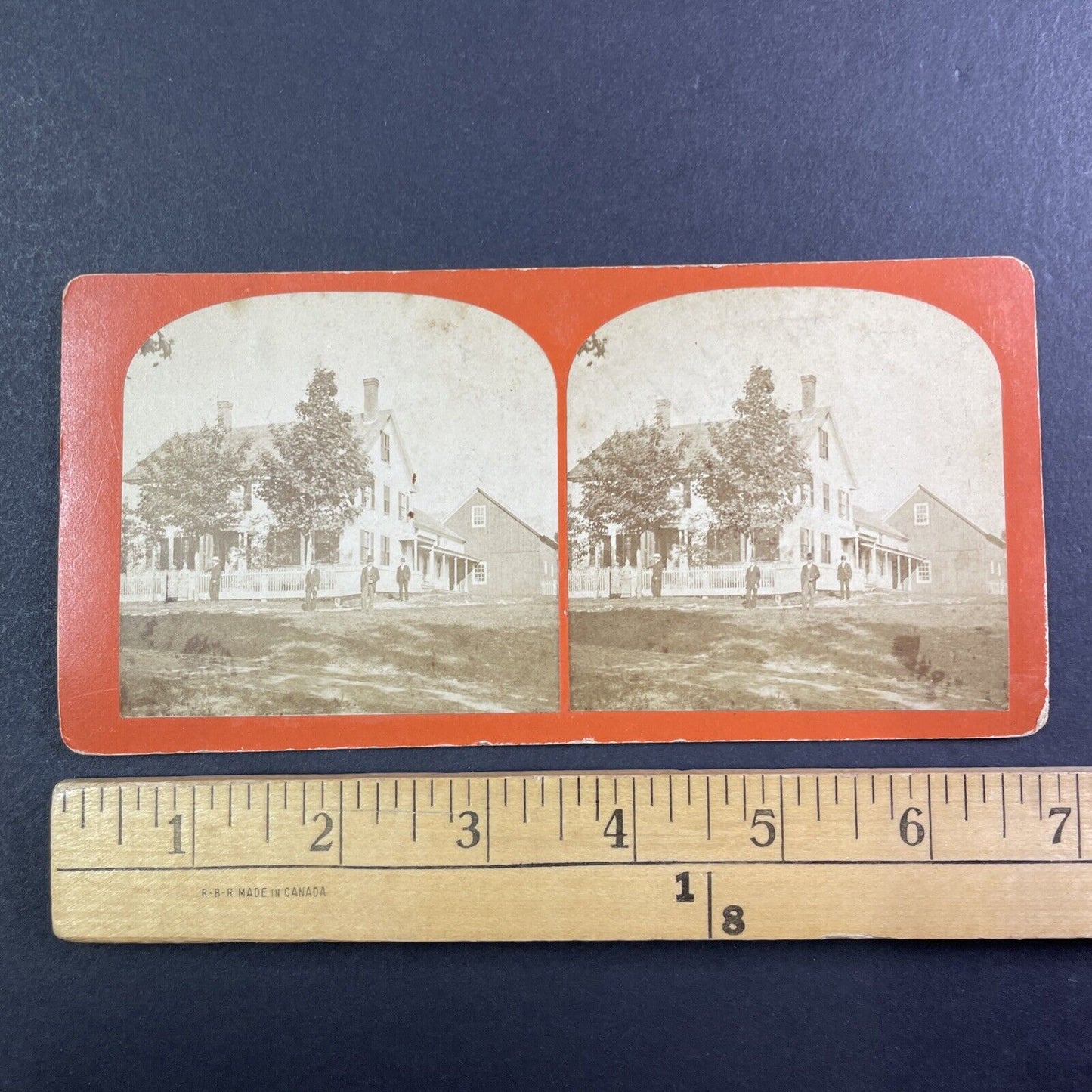 James Pious Burnap House Marlow New Hampshire Stereoview c1878 Y854