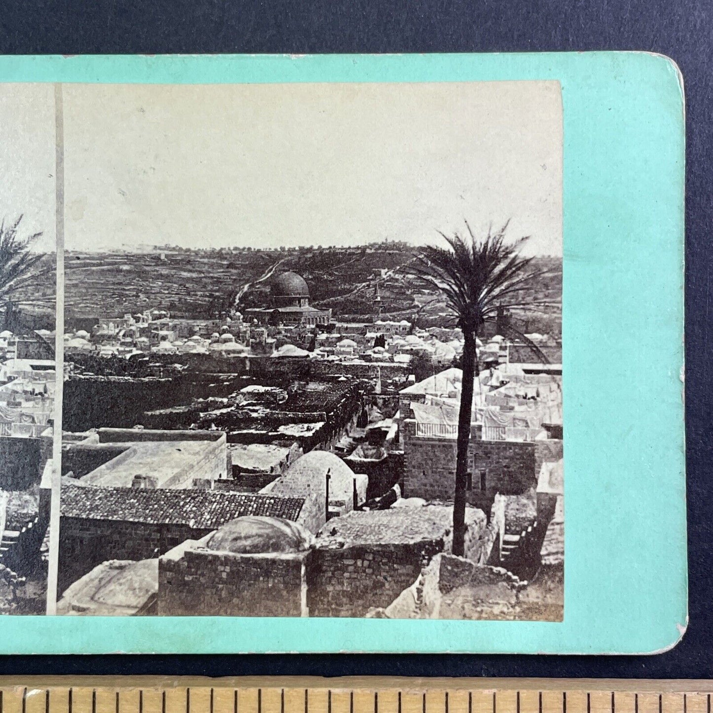 Mosque of Omar Jerusalem Israel Palestine Stereoview Salt Print c1860 Y453