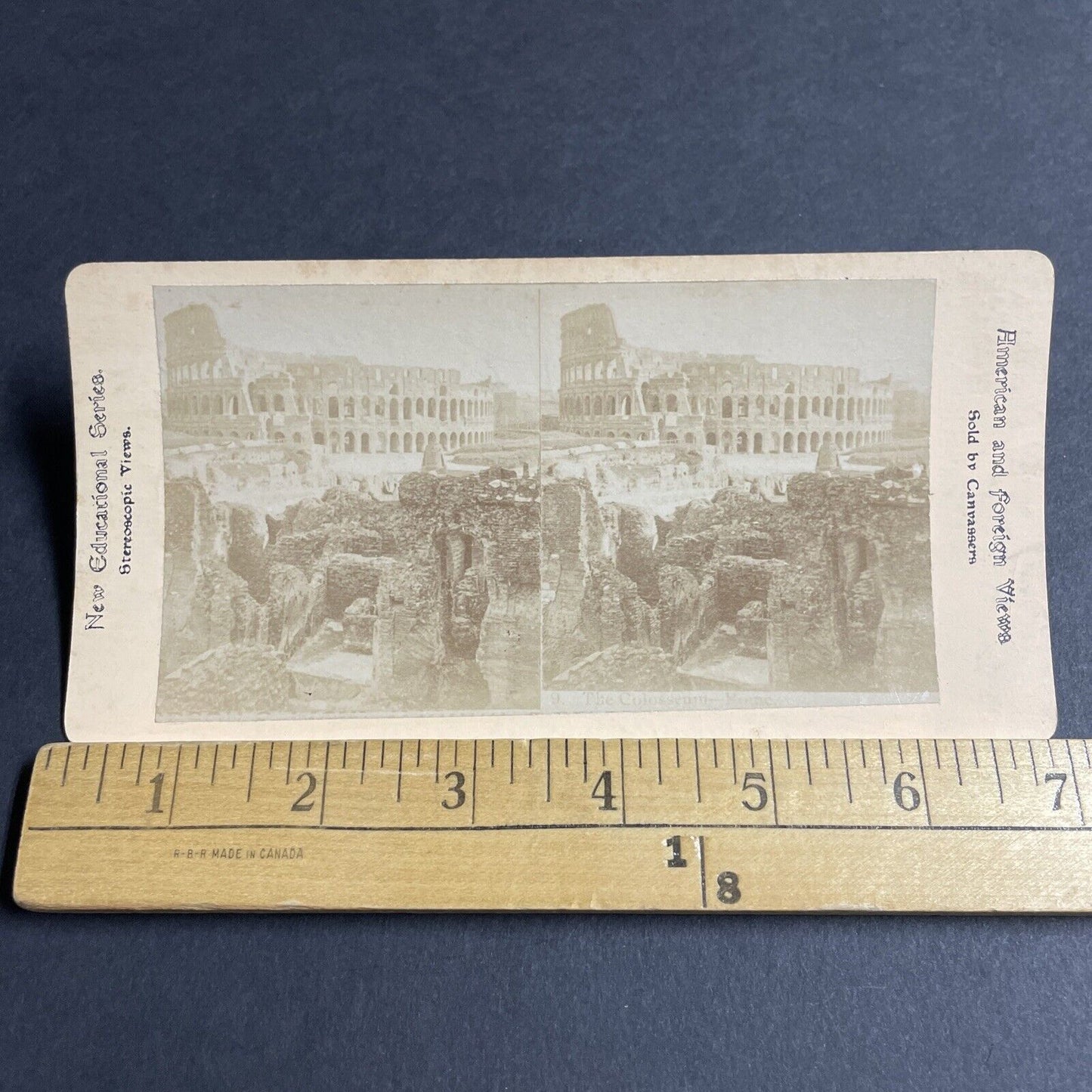 Antique 1880s The Colosseum Rome Italy Stereoview Photo Card P4614