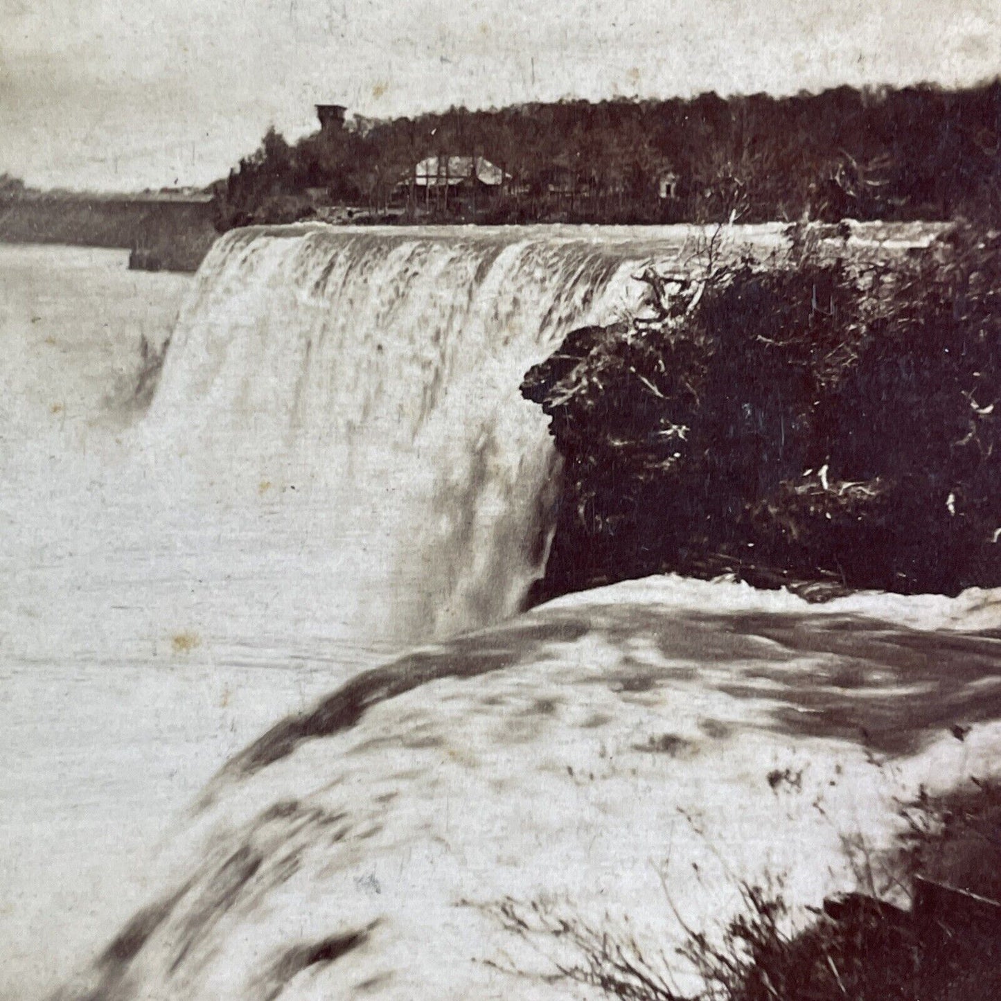 Niagara Falls From Goat Island Stereoview George Curtis Antique c1870s Y2426