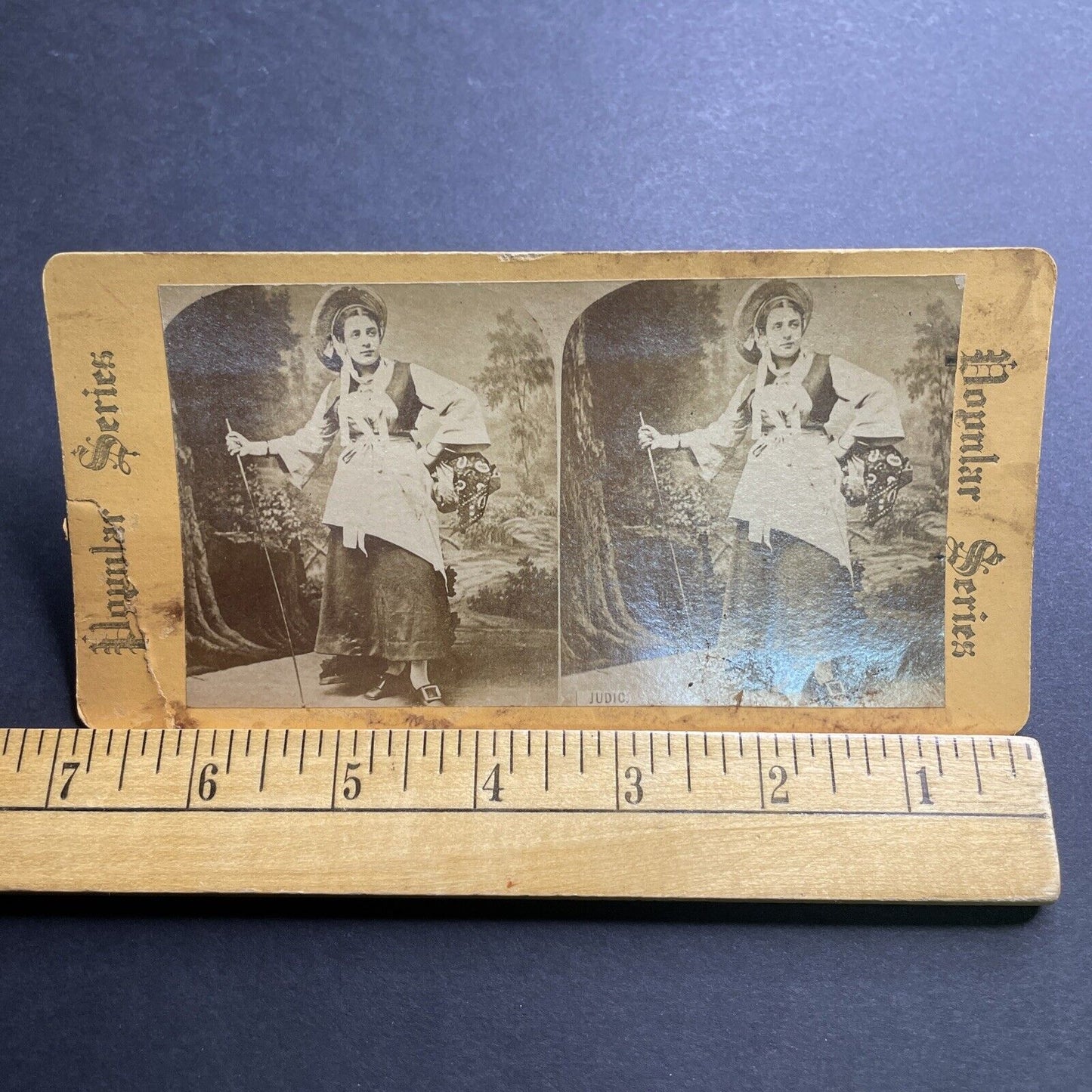 Antique 1872 Actress Anna Judic The Black Crook Stereoview Photo Card P2085