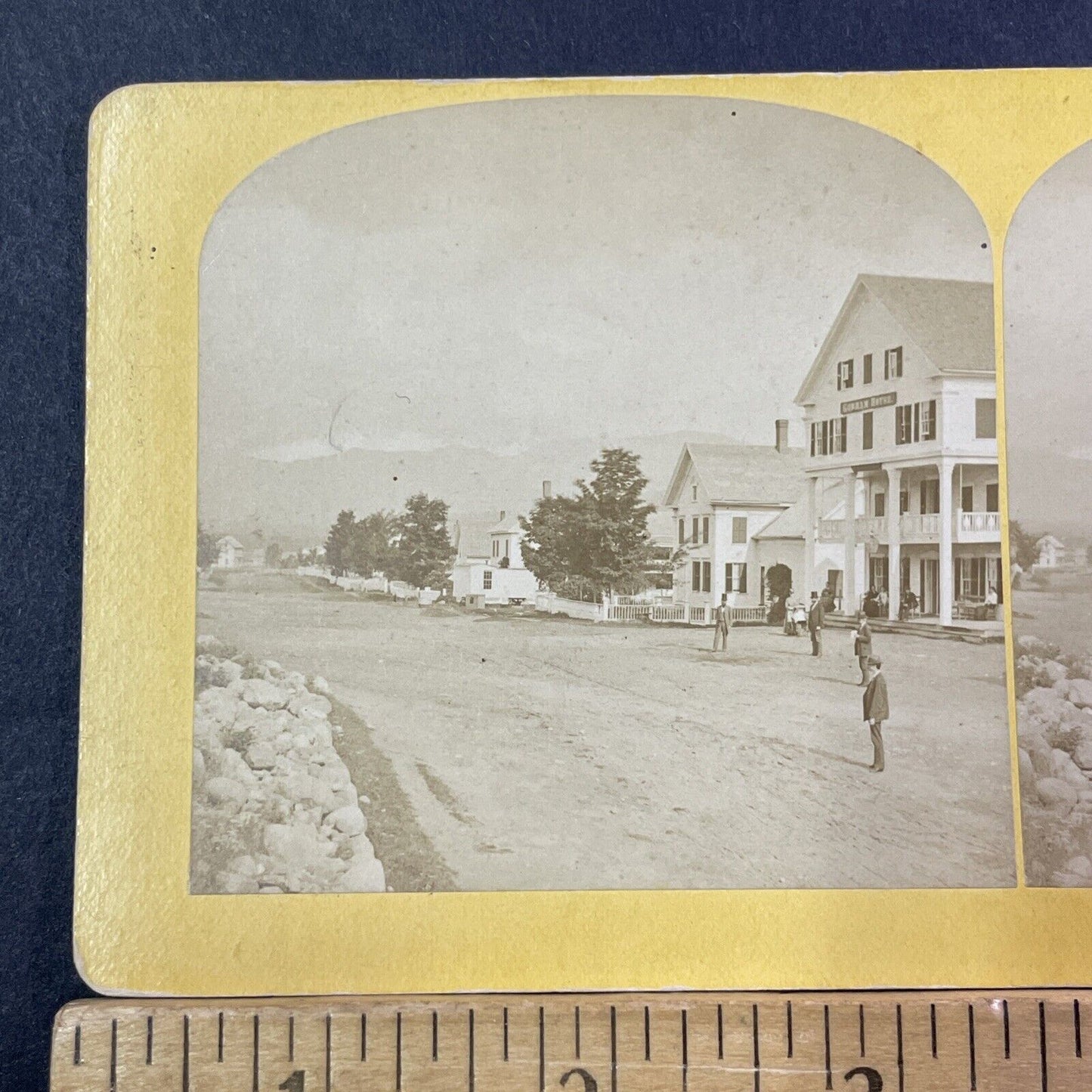 Gorham House Hotel NH Stereoview BW Kilburn Photo Card Antique c1872 X887