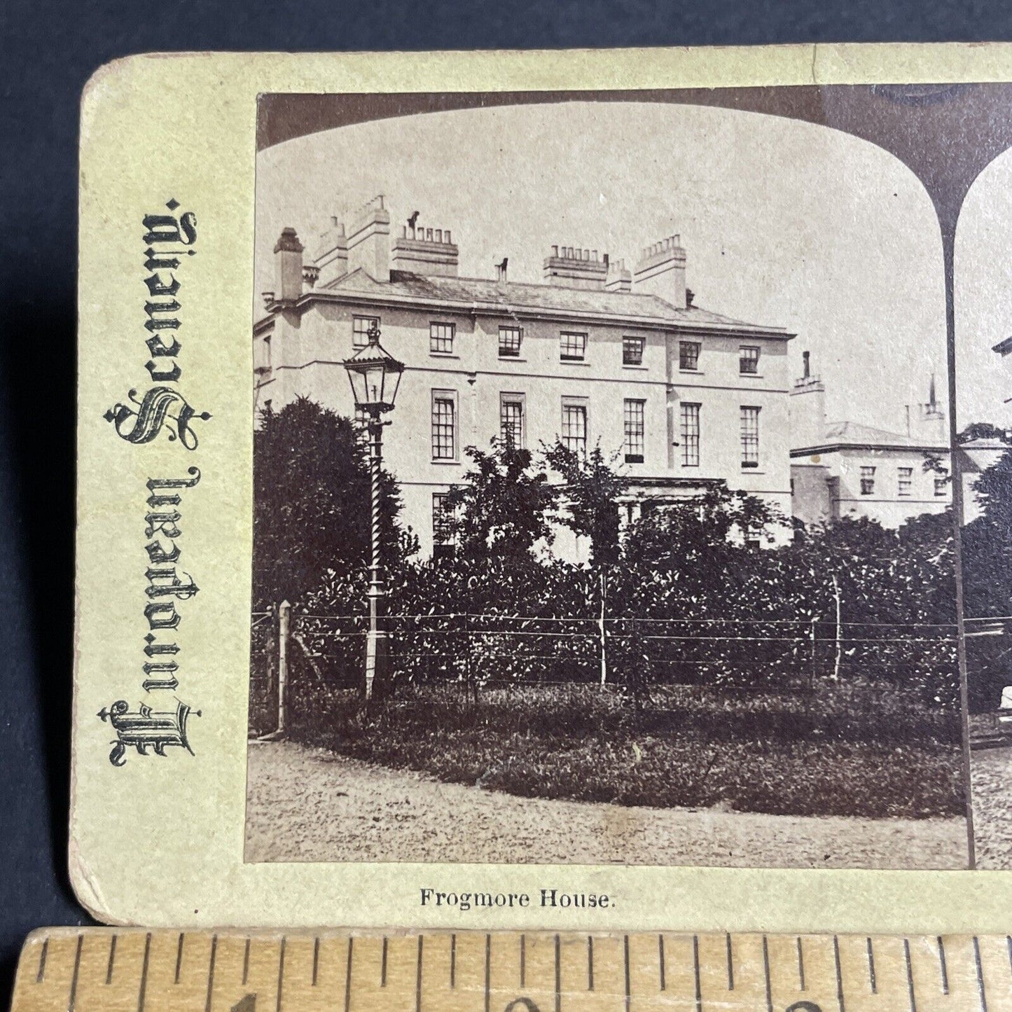 Antique 1870s Frogmore House Cottage Castle England Stereoview Photo Card P4374