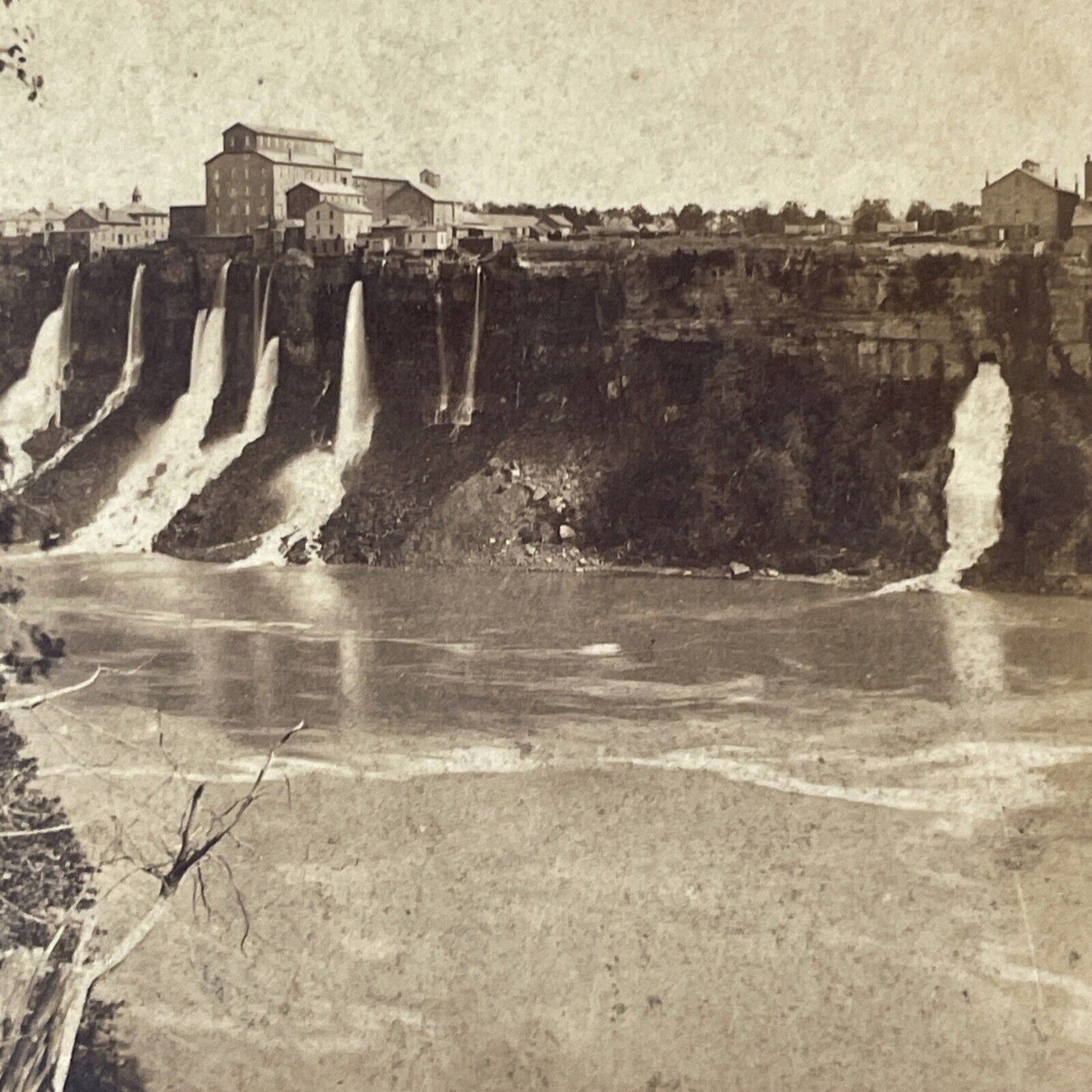 Hydro Electric Power Plant Stereoview Niagara Falls Zybach Antique c1885 X1232