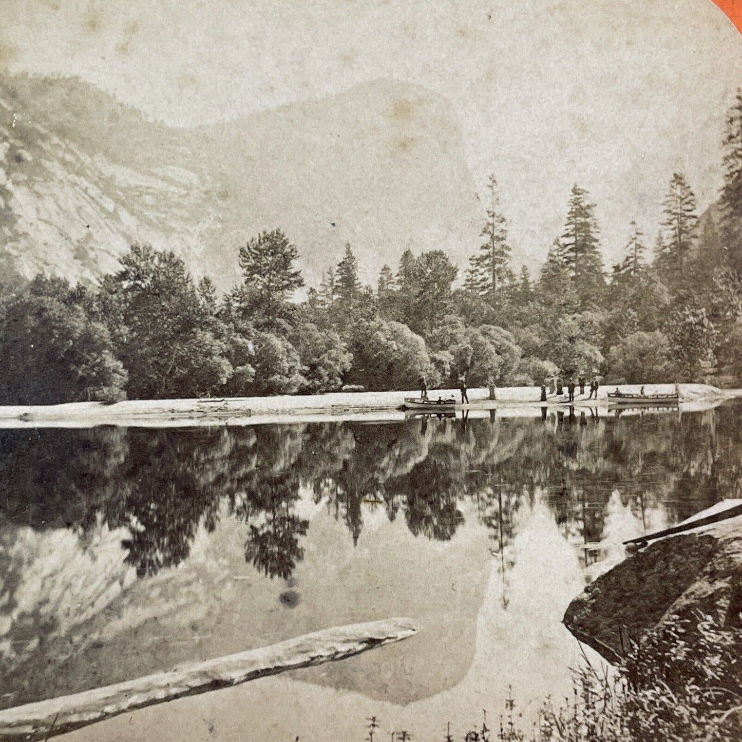 Mirror Lake Yosemite California Stereoview J.J. Reilly Antique c1860s Y1408