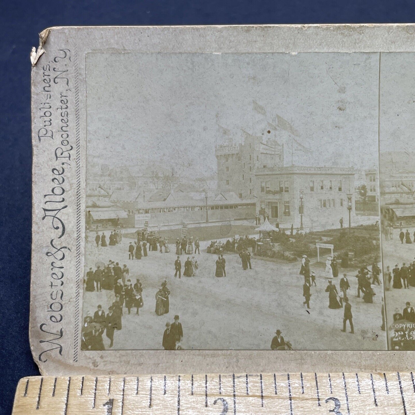 Antique 1893 Irish Village Chicago Illinois Stereoview Photo Card P1891