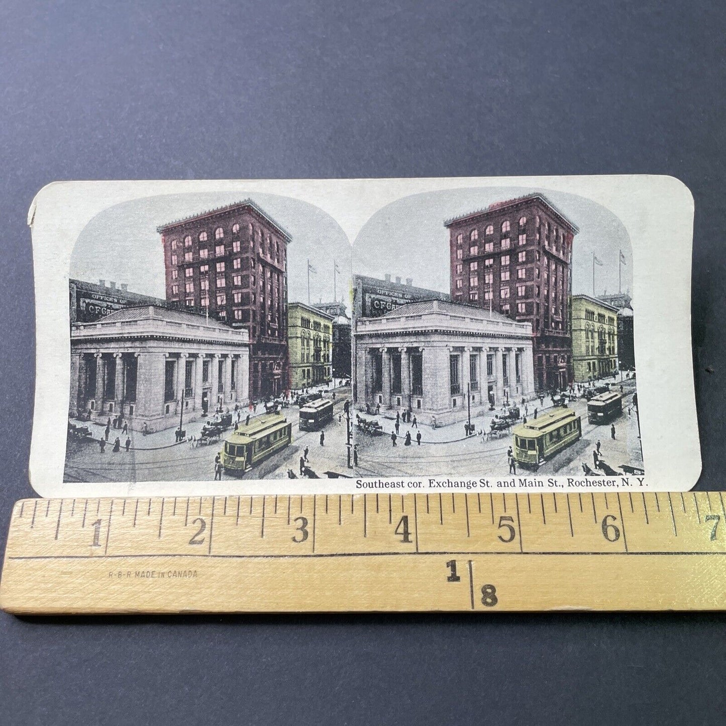 Antique 1890s Main Street Rochester New York Stereoview Photo Card P3067