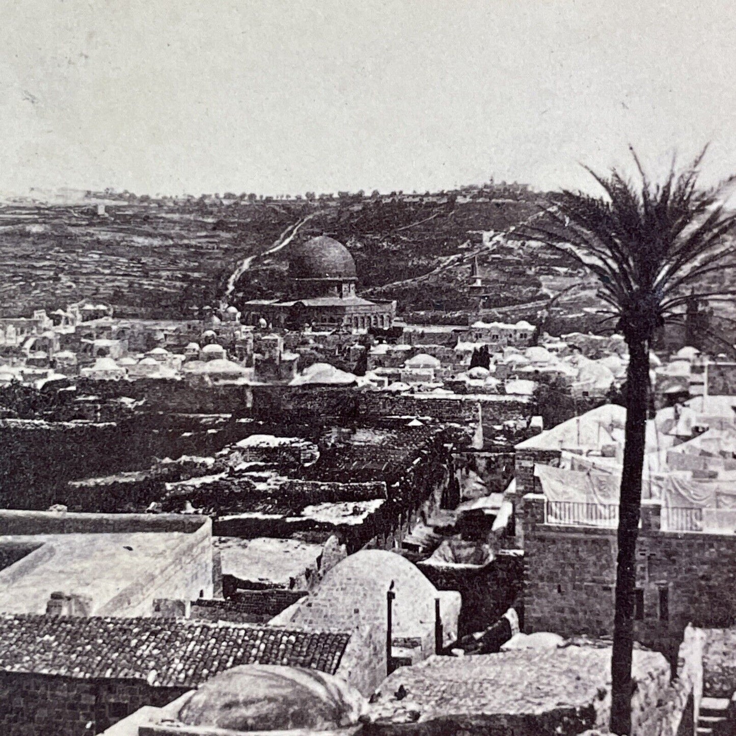 Mosque of Omar Jerusalem Israel Palestine Stereoview Salt Print c1860 Y453