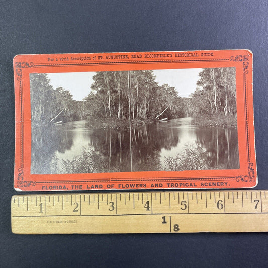 Devils Elbow St. Johns River Stereoview East Palatka Florida Antique c1870 Y1740