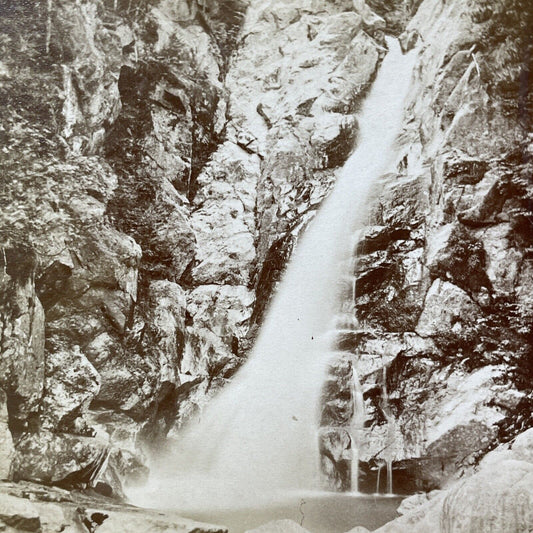 Antique 1870s Glen Ellis Falls Gorham NH Stereoview Photo Card V1991