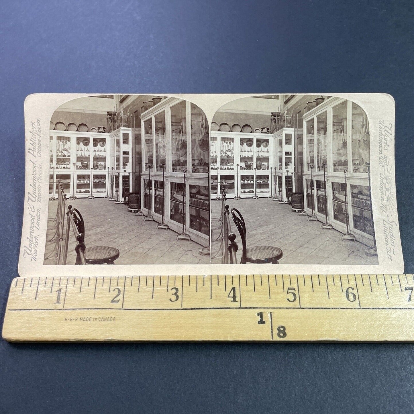 Antique 1890s Museum Of Antiquities Lausanne Swiss Stereoview Photo Card P3850