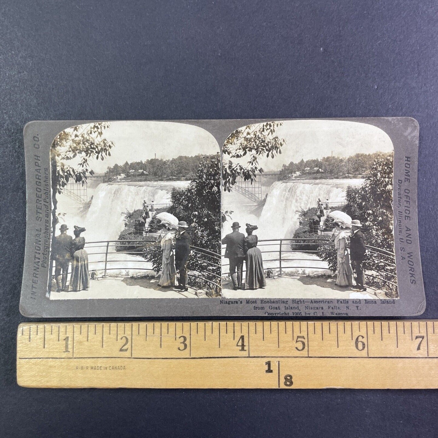 Wealthy Couples in Niagara Falls New York Stereoview C.L. Wasson c1905 Y3006