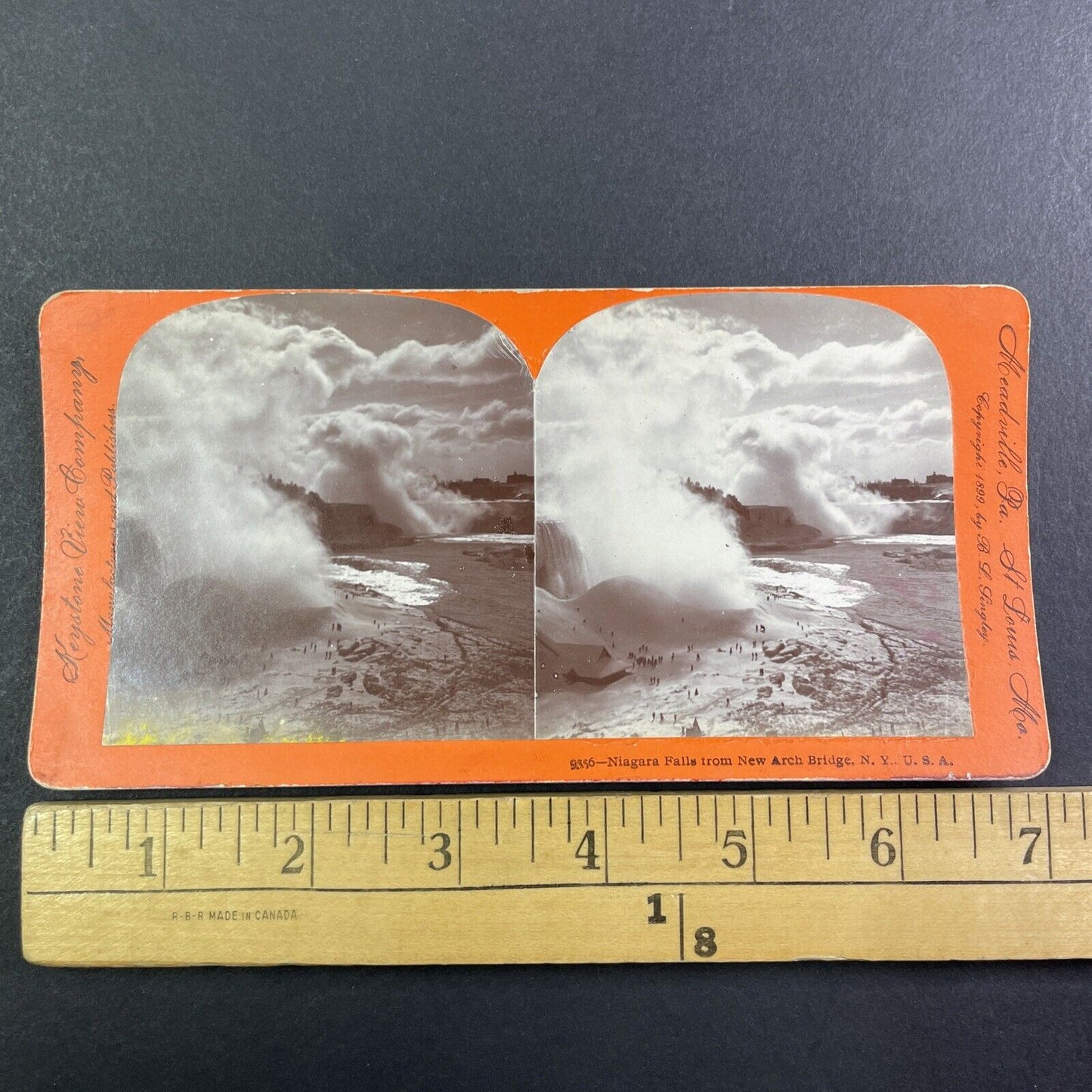 Niagara Falls Frozen Mist New York Ontario Stereoview Antique c1899 Y1445
