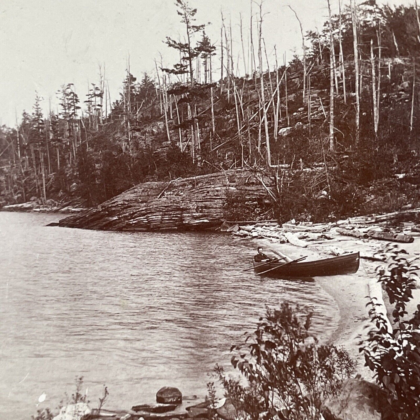 Hay Bay Parry Island near Parry Sound Ontario Stereoview Antique c1899 Y482