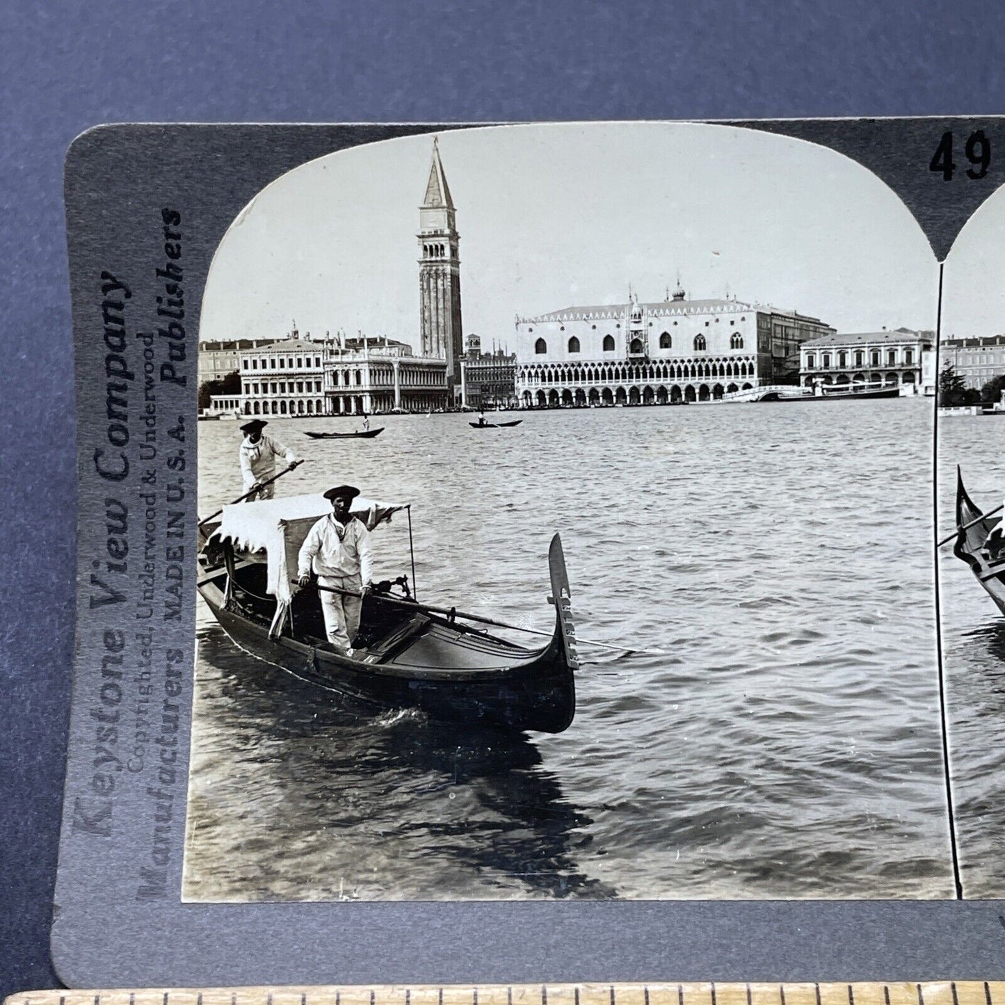 Antique 1910s The Jail Prison In Venice Italy Stereoview Photo Card P2729